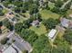 Aerial view of a home on a large corner lot near street and parking at 118 N 7Th St, Smithfield, NC 27577