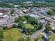 Aerial shot of property and neighborhood near restaurants, retail and businesses at 118 N 7Th St, Smithfield, NC 27577