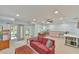Expansive living room with ample space for seating, dining, and recreational activities at 119 Jones Creek Place Pl # 119, Chapel Hill, NC 27516