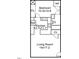 This floor plan shows a living room, kitchen, bedroom, and bathroom layout of the home at 1309 Hudson Ave # D6, Durham, NC 27705