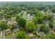 Overhead shot of a serene residential neighborhood with lush trees and well-maintained homes along quiet streets at 1402 Tarleton Ave, Burlington, NC 27215