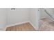 This laundry area has linoleum floors and a washing machine hookup at 150 Ivy Bank Dr, Angier, NC 27501