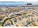 Community aerial view with homes near to Fuquay-Varina, NC, featuring mature landscaping at 1624 Struble Cir, Willow Springs, NC 27592