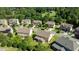 Sprawling neighborhood with well-maintained homes, lush greenery, and mature trees in a peaceful setting at 2120 Rainy Lake St, Wake Forest, NC 27587