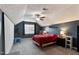 Cozy bedroom with carpet floors, a ceiling fan, and ample space for relaxation and sleep at 236 Emma Ct, Linden, NC 28356