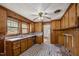 Kitchen area with classic wood cabinetry and a spacious layout at 2715 E Geer St, Durham, NC 27704
