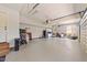 Spacious two car garage with epoxy flooring and overhead storage at 3306 Storybook Ln, Raleigh, NC 27614