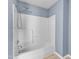 Bathroom with a tiled shower and tub combination at 3604 Rivermist Dr, Raleigh, NC 27610
