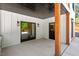 Covered patio featuring wooden beams and outdoor lighting at 3934 Old Chapel Hill Rd, Durham, NC 27707
