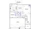 Open-concept first floor plan featuring a large kitchen, dining room, and Gathering room at 40 New Liberty Dr, Youngsville, NC 27596