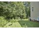 Backyard featuring mature trees and shrubs that offer additional privacy to the property at 5328 Willow Cry Ln, Raleigh, NC 27613