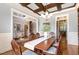 Dining room with coffered ceilings and hardwood floors at 5629 Clearsprings Dr, Wake Forest, NC 27587