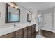 Spacious bathroom with a double sink vanity and a tile floor at 6332 Mountain Oaks Way, Wake Forest, NC 27587