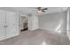 Bedroom features carpet, a ceiling fan and a double-door closet at 6332 Mountain Oaks Way, Wake Forest, NC 27587