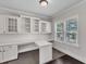 Bright office features built-in shelves, desk, and a window with a view at 6332 Mountain Oaks Way, Wake Forest, NC 27587