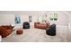Bright and inviting bonus room is the perfect hangout space, with plush seating and a pool table at 703 E Markham Ave, Durham, NC 27701