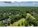 A beautiful aerial view of the neighborhood showcasing the mature landscaping and golf course nearby at 812 Bear Tree Crk, Chapel Hill, NC 27517