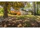 Spacious backyard with a deck and beautiful mature trees, ideal for outdoor enjoyment at 944 Athens Dr, Raleigh, NC 27606