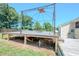 Back deck with partial pergola overlooks backyard at 111 Marshay Meadow Rd, Youngsville, NC 27596