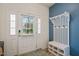 Bright entryway featuring a hall tree and storage bench at 1137 Amber Shadow Dr, Durham, NC 27703