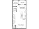 First floor plan showcasing an open concept kitchen, dining area, Gathering room, and study at 1246 Coach Station Alley # 201, Raleigh, NC 27601