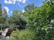Scenic backyard with lush greenery and a peaceful seating area, ideal for relaxation and enjoying nature at 1320 Shepherd St, Durham, NC 27707