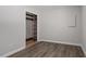 Bedroom with hardwood floors and closet at 136 Dixie Ln, Youngsville, NC 27596