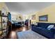 Bright and inviting living room with hardwood floors, a fireplace, and comfortable seating at 1542 W Davis St, Burlington, NC 27215