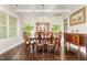 Elegant dining room with coffered ceiling and chandelier at 1726 Rapids Ct, Franklinton, NC 27525