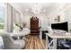 Bright office space featuring custom desk, chandelier lighting, and room to spread out at 190 Mitchells Chapel Road, Pittsboro, NC 27312