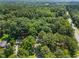 Beautiful aerial view of lush wooded landscape and surrounding neighborhood provides a sense of community and seclusion at 235 Mccauley St # D, Chapel Hill, NC 27516