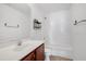 Bathroom featuring a sink, toilet, and shower at 238 Royal Tower Way, Cary, NC 27513
