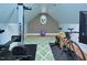 Home gym with exercise equipment, accent lighting, and space for activities at 4219 Peachway Dr, Durham, NC 27705