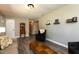 Relaxing living room features neutral walls and shelving at 438 N Hickory St, Angier, NC 27501
