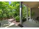 Cozy front porch with columns and manicured shrubs, providing a relaxing outdoor space at 4963 Highcroft Dr, Cary, NC 27519