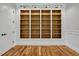 Bright home office with custom built in shelves, hardwood flooring and trim at 503 Damascus Church Rd, Chapel Hill, NC 27516