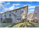 Rear exterior view of house shows siding, lawn, and autumn foliage at 513 Woodson Dr, Clayton, NC 27527