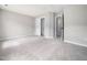 Neutral bedroom with carpet, a closet, and plenty of space for personalization at 5505 Crabtree Park Ct, Raleigh, NC 27612