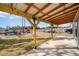 Covered back patio that is partially covered, offering ample space for entertaining guests or relaxing outdoors at 614 Marian Way, Sanford, NC 27330