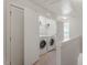 Upstairs laundry room with washer and dryer and plenty of space at 7879 Allscott Way, Raleigh, NC 27612