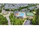 Beautiful community featuring a pool, clubhouse, tennis court, and well-manicured landscaping at 818 Bryant St, Raleigh, NC 27603