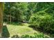 View of lush backyard landscaping and foliage at 9508 Waterwood Ct, Raleigh, NC 27614
