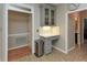A cozy office nook with cabinet and drawer storage, perfect for getting work done at 1005 Fairfax Woods Dr, Apex, NC 27502
