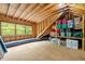 Unfinished attic space, ideal for storage, with natural light at 105 Jolyn Pl, Chapel Hill, NC 27517