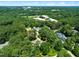 A beautiful aerial view showcases a neighborhood surrounded by mature trees and landscape at 1610 Ridge Rd, Raleigh, NC 27607