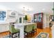 The kitchen showcases an island with seating and stainless steel appliances at 1610 Ridge Rd, Raleigh, NC 27607