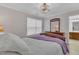 Comfortable bedroom showcasing a bright window, and stylish light fixture at 1725 T W Alexander Dr # 204, Durham, NC 27703