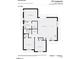Detailed first-floor plan showcasing the layout of this home's main living areas and bedroom placements at 1952 Lewis Dr, Burlington, NC 27215