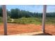 Backyard with level terrain and surrounded by lush green trees under a clear sky at 216 Sprenger St, Garner, NC 27529