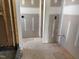 A bathroom under construction with drywall installed and a shower area prepared at 240 Noramac Ct, Selma, NC 27576